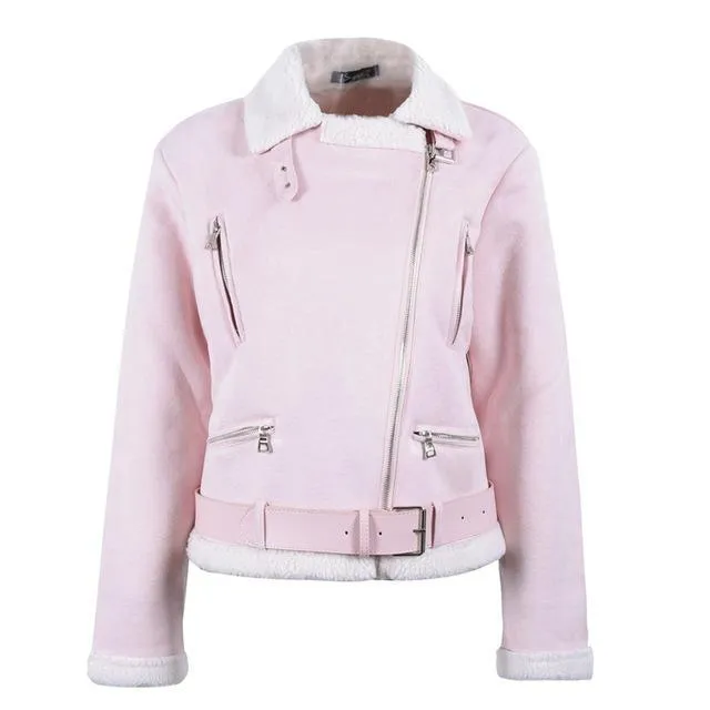 Love Me Suede Fur Jacket - Khaki