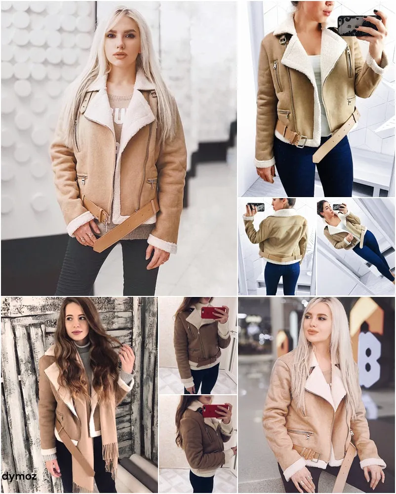Love Me Suede Fur Jacket - Khaki