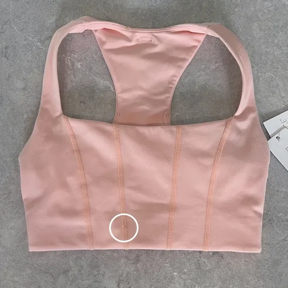 L*Space Beckham Tank peachy pink sports bra Lspace active- size small