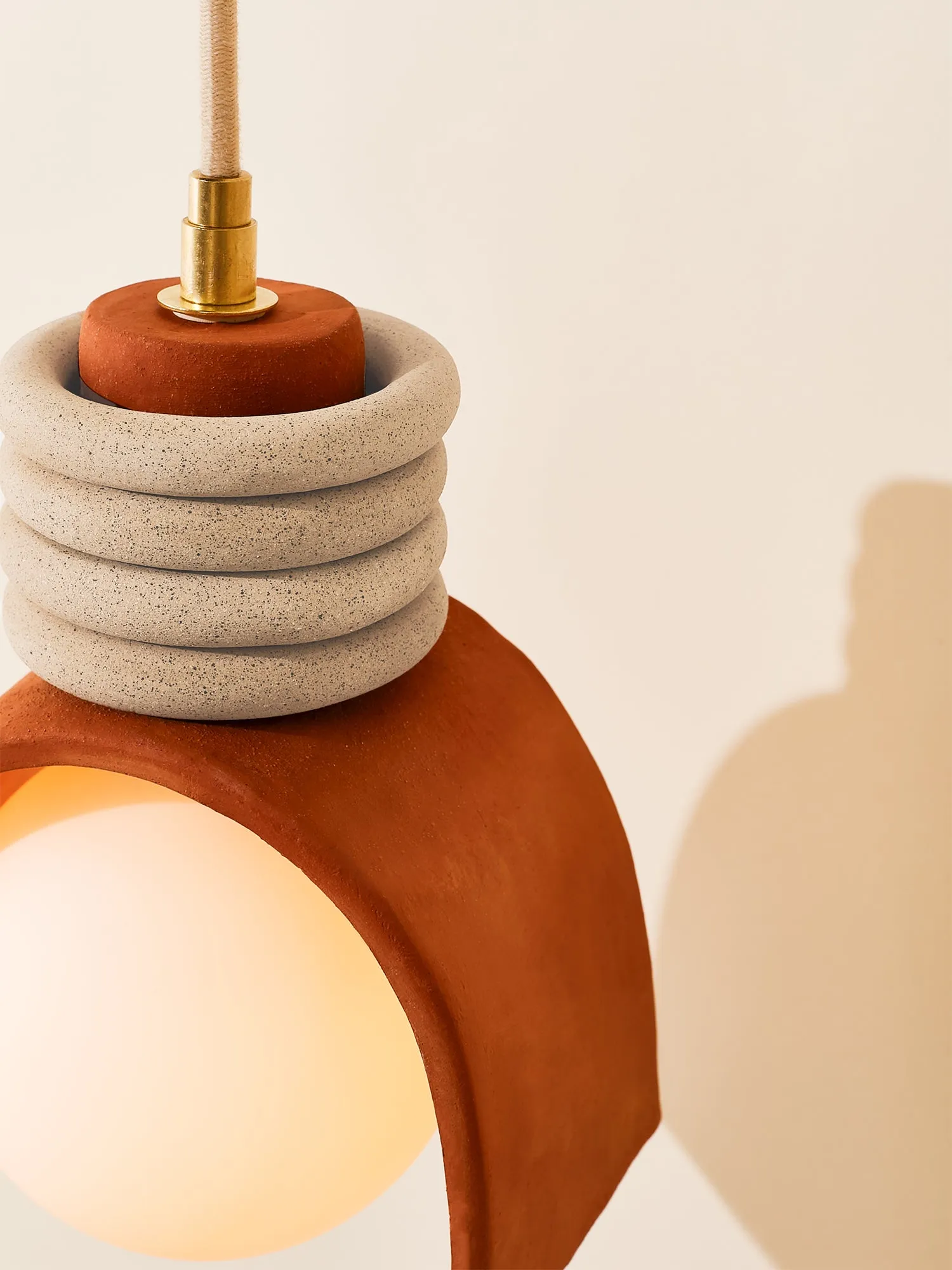 Lunar Pendant, Terracotta / Sand
