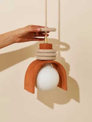 Lunar Pendant, Terracotta / Sand