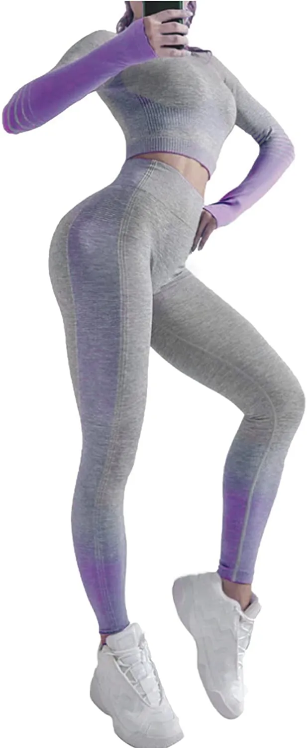 MANON ROSA Workout Sets Women 2 Piece Yoga Fitness Clothes Exercise Sportswear Legging Crop Top Gym Clothes