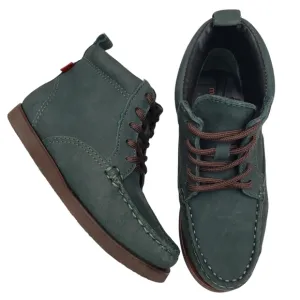 Marc Joseph | NIB Gramercy Emerald Nubuck Leather High Top Booties Boy 's 10.5