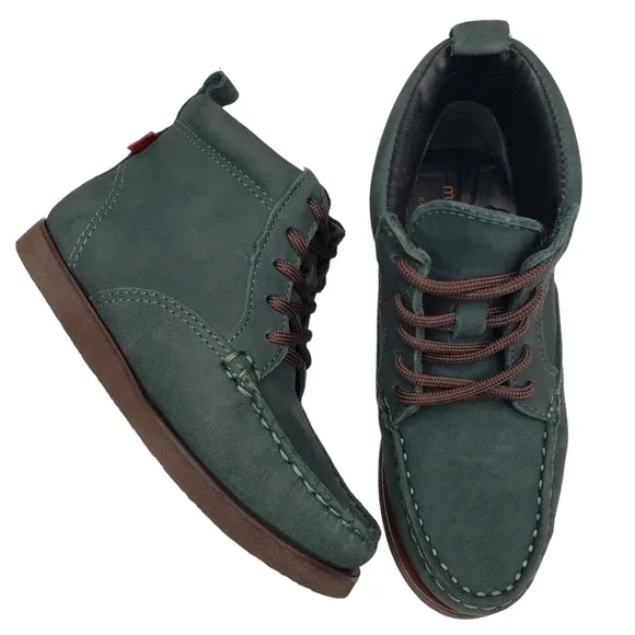 Marc Joseph | NIB Gramercy Emerald Nubuck Leather High Top Booties Boy 's 10.5