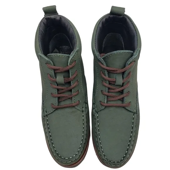 Marc Joseph | NIB Gramercy Forest Green Leather Preppy High Top Booties Boy's 12