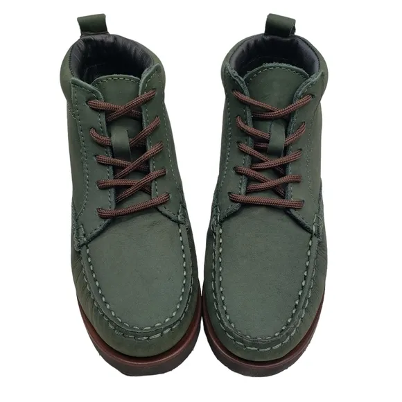 Marc Joseph | NIB Gramercy Forest Green Leather Preppy High Top Booties Boy's 12