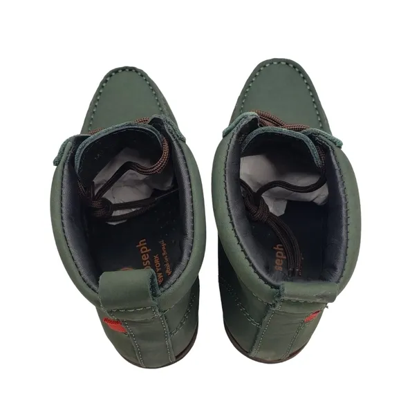 Marc Joseph | NIB Gramercy Forest Green Leather Preppy High Top Booties Boy's 12