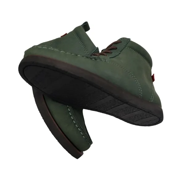 Marc Joseph | NIB Gramercy Forest Green Leather Preppy High Top Booties Boy's 12