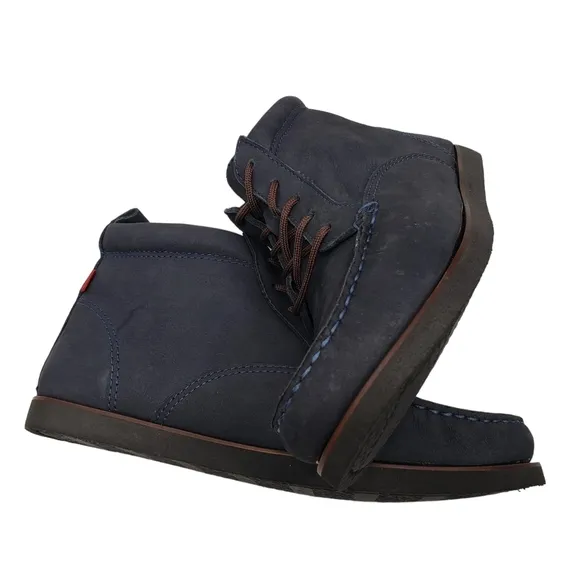 Marc Joseph | NIB Gramercy Navy Nubuck Leather Preppy High Top Booties Boy's 4.5