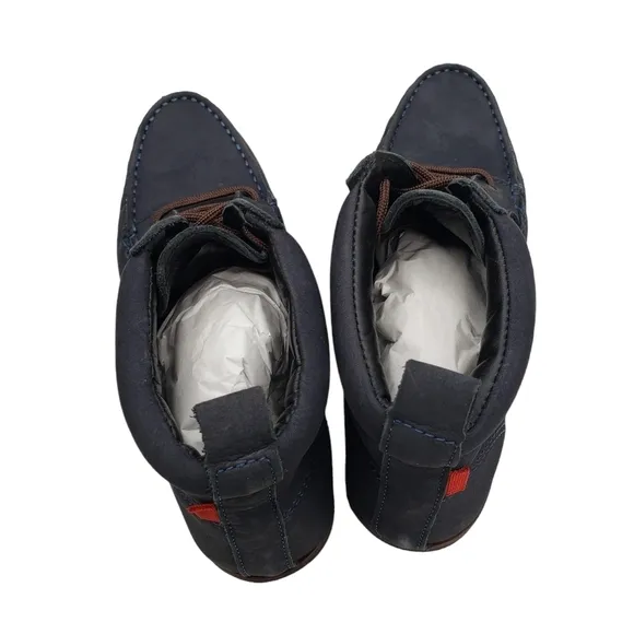 Marc Joseph | NIB Gramercy Navy Nubuck Leather Preppy High Top Booties Boy's 4.5