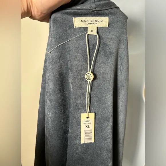 Max Studio Faux Suede Draped Jacket - NWT