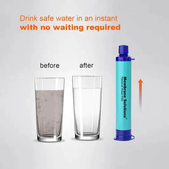 Membrane Solutions Emergency Water Filter Straw WS01
