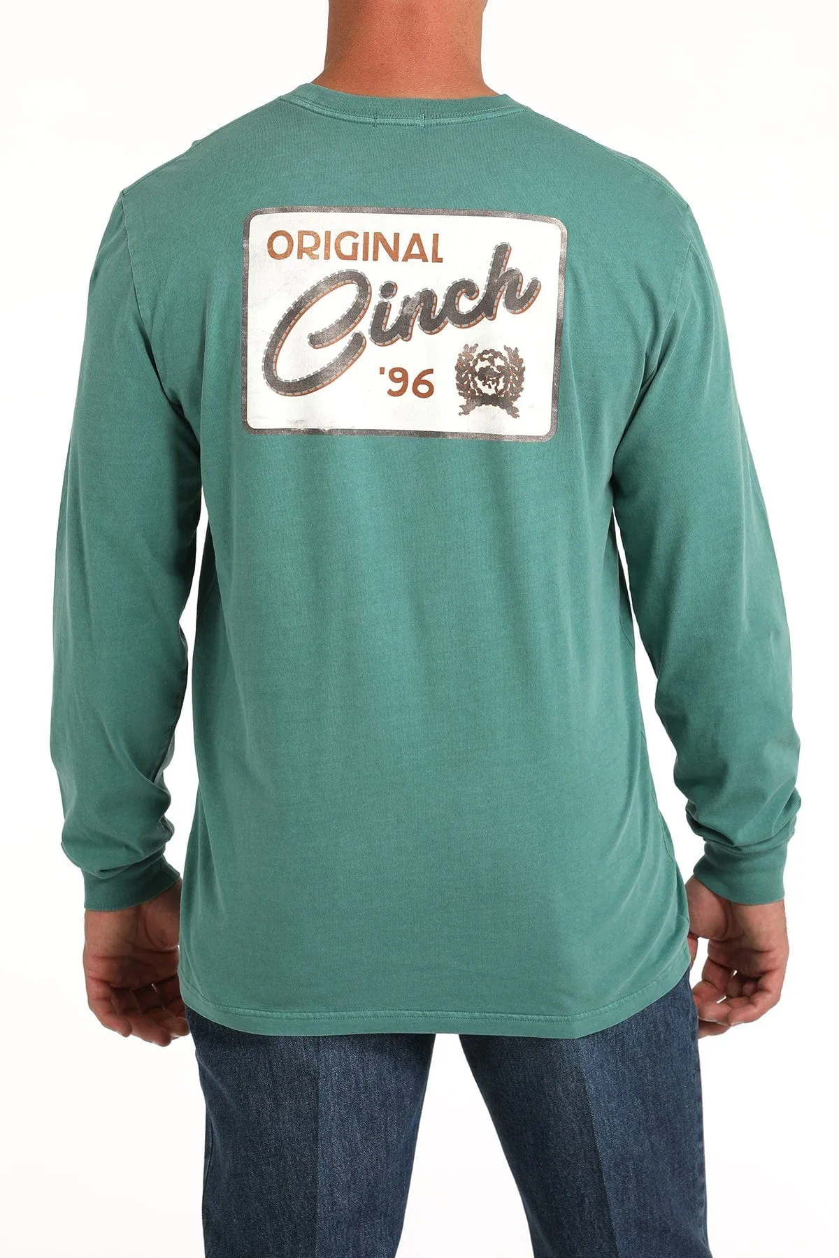 MENS GREEN CINCH LONG SLEEVE TEE