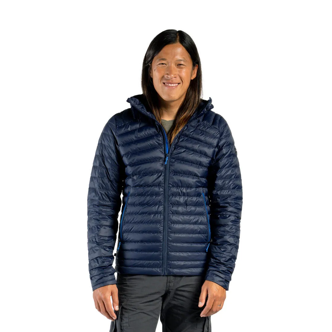 Men’s padded hiking jacket with hood -5°C, MT100