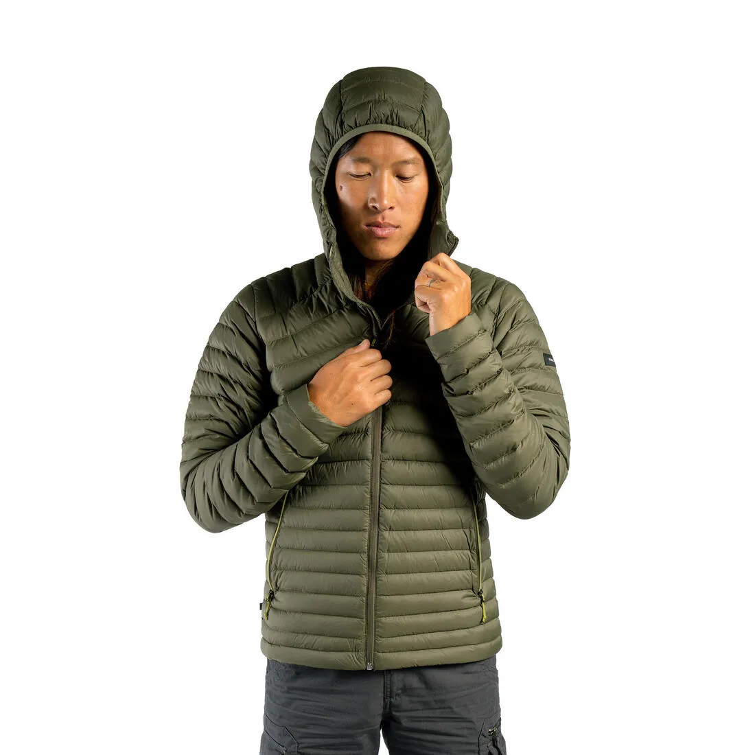 Men’s padded hiking jacket with hood -5°C, MT100