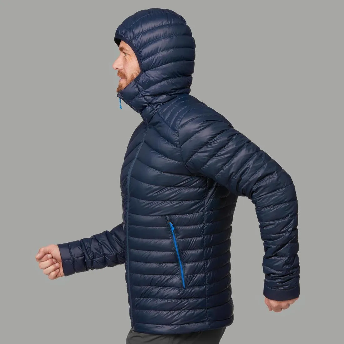Men’s padded hiking jacket with hood -5°C, MT100