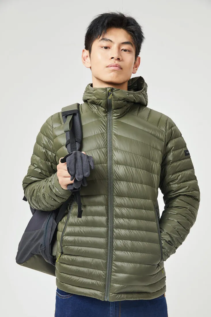 Men’s padded hiking jacket with hood -5°C, MT100