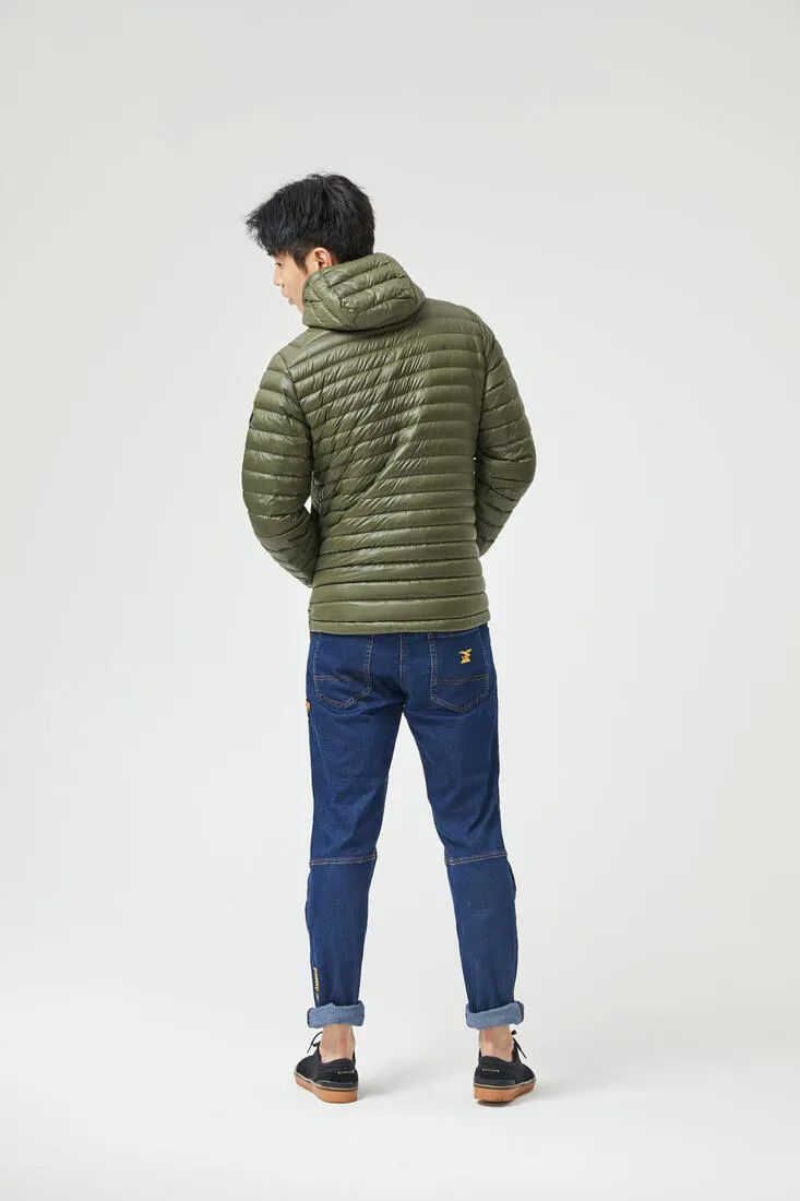 Men’s padded hiking jacket with hood -5°C, MT100