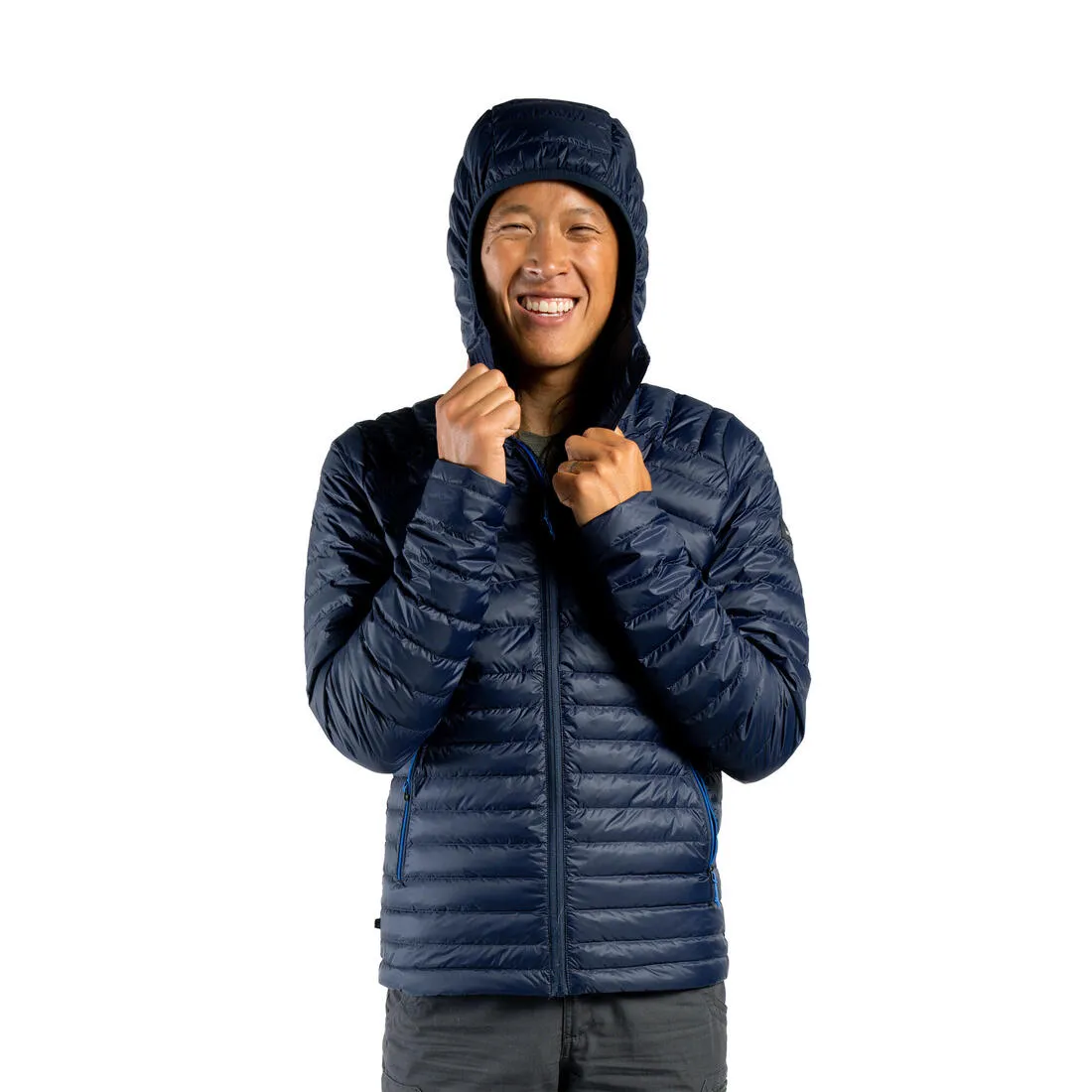 Men’s padded hiking jacket with hood -5°C, MT100