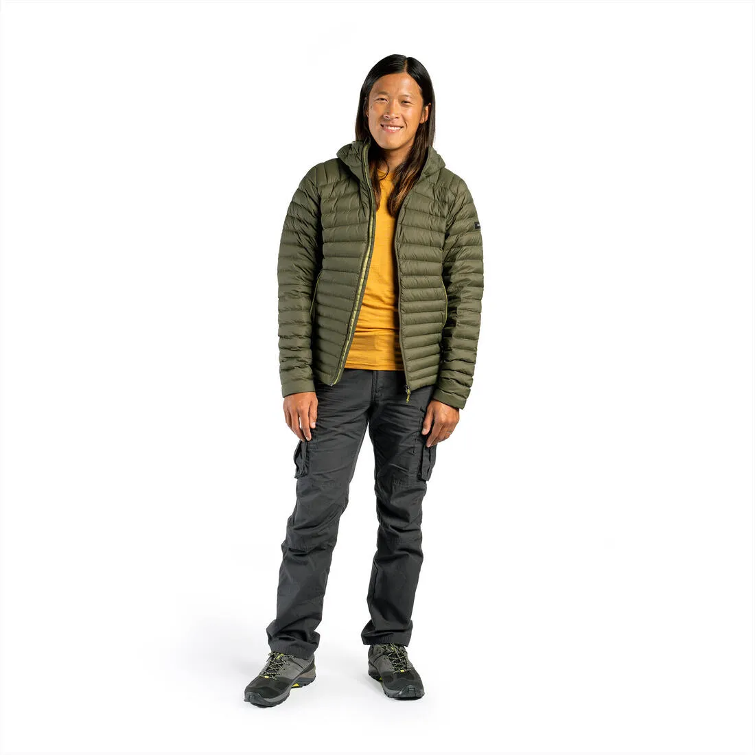 Men’s padded hiking jacket with hood -5°C, MT100