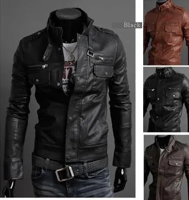 Men's Riders Leather Jacket In 3 Colors!