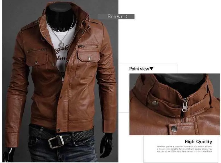 Men's Riders Leather Jacket In 3 Colors!