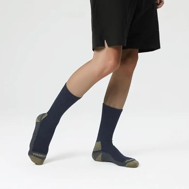 MERINO WOOL SOCKS MENS CUSHIONED CREW SOCKS 3 PACK