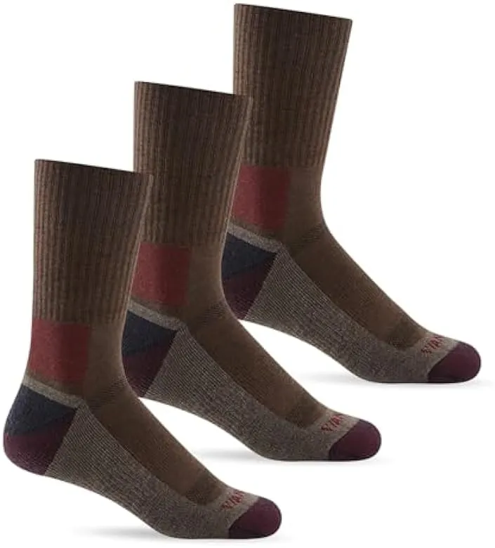 MERINO WOOL SOCKS MENS CUSHIONED CREW SOCKS 3 PACK