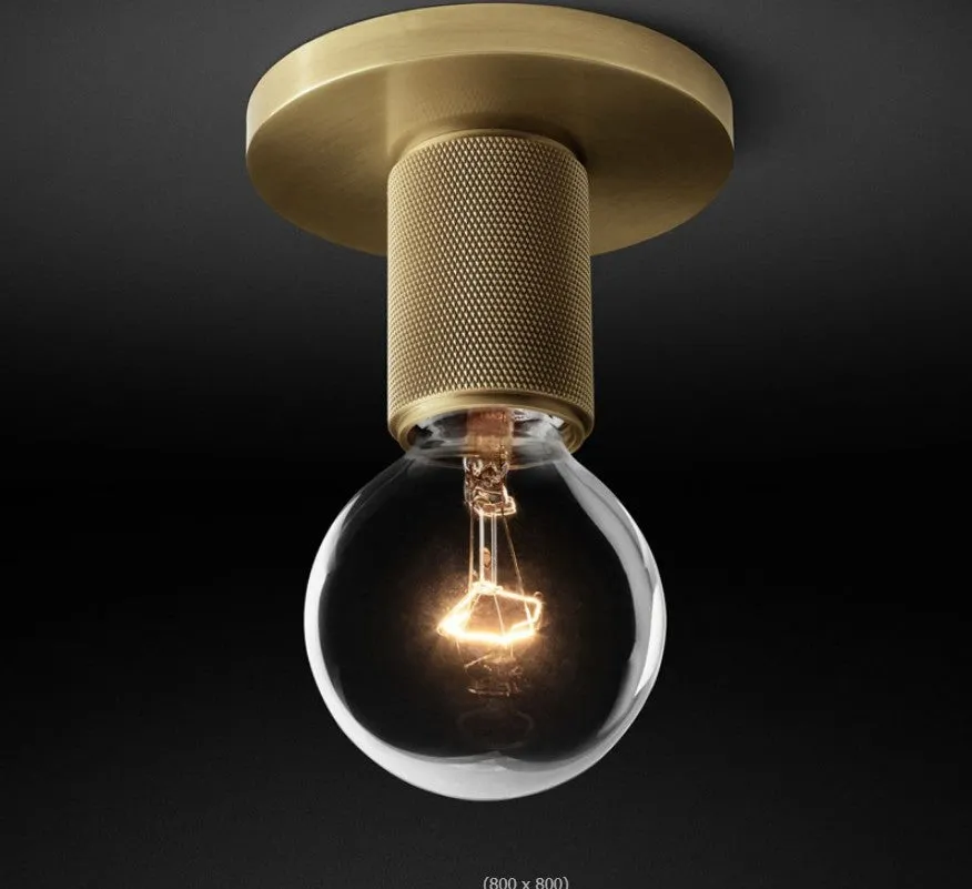 Mini Glass Brass Ceiling Light