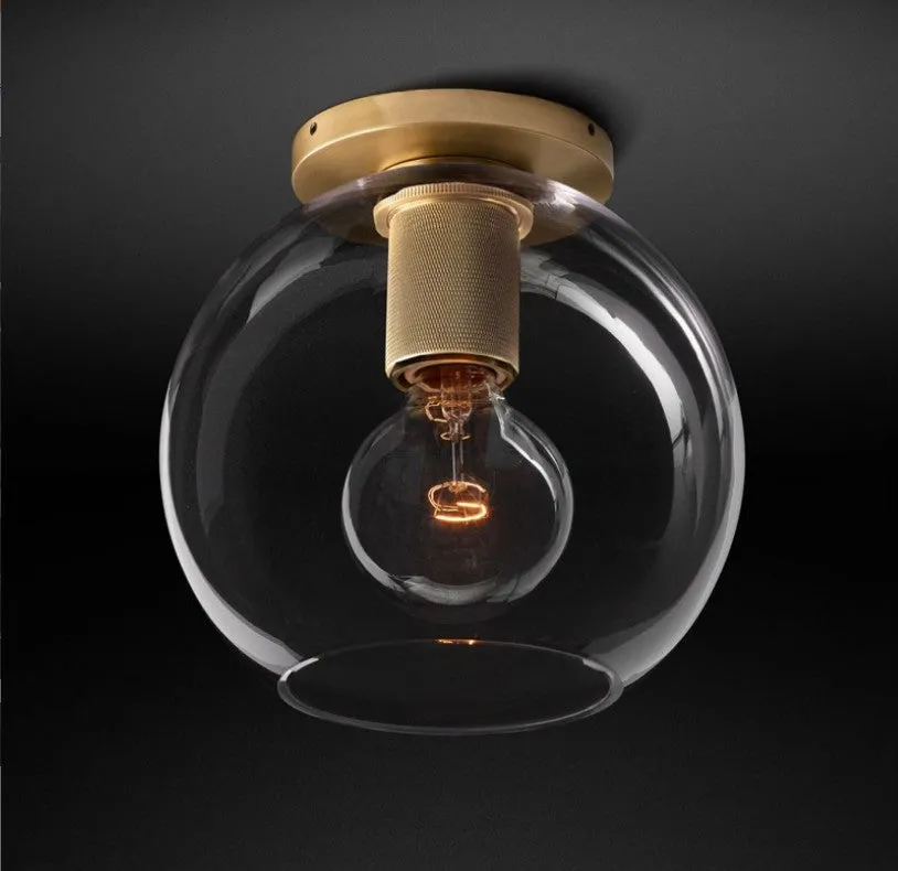 Mini Glass Brass Ceiling Light