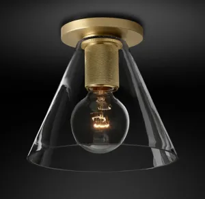 Mini Glass Brass Ceiling Light