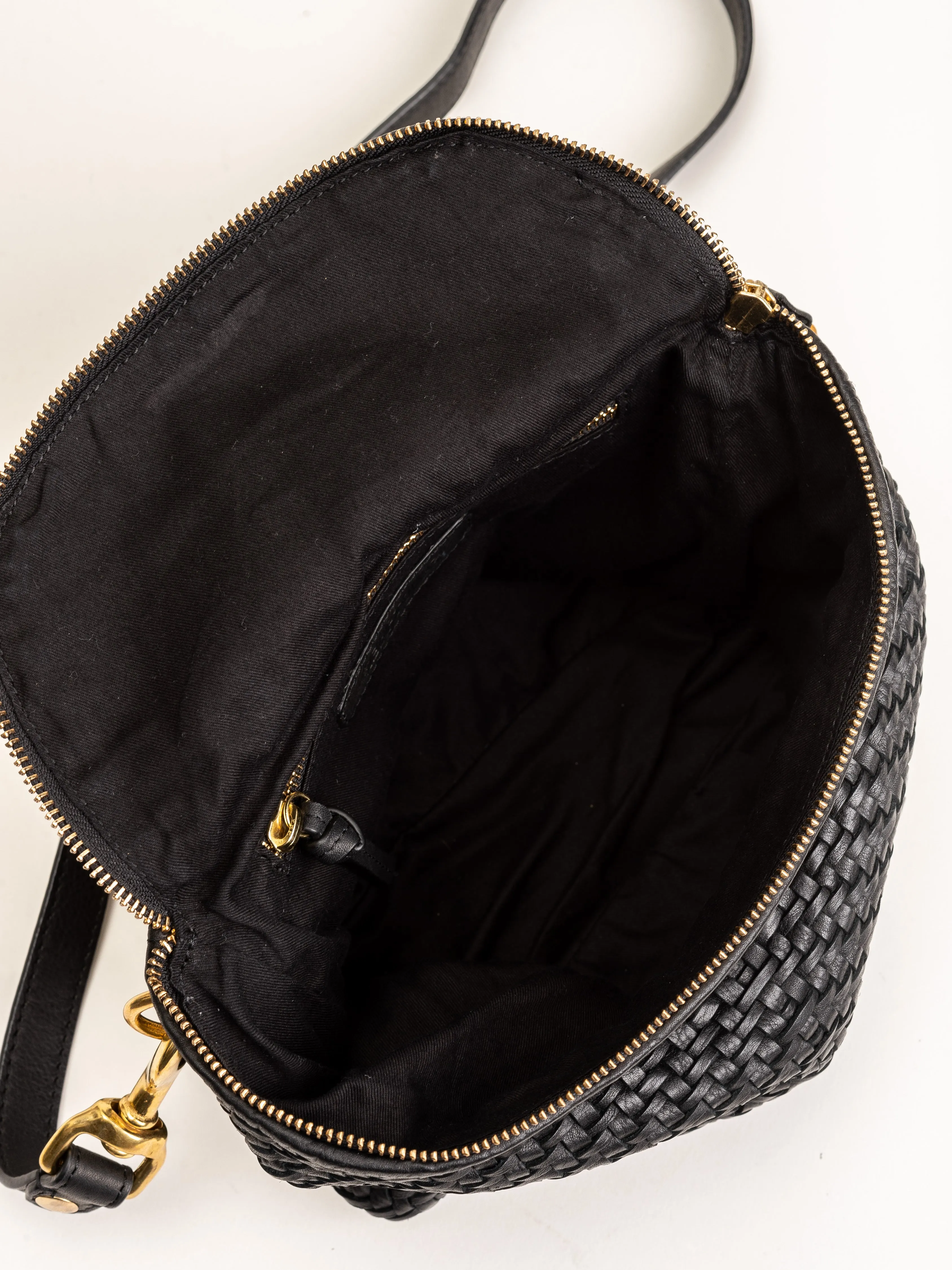mini windbourne bag - black woven