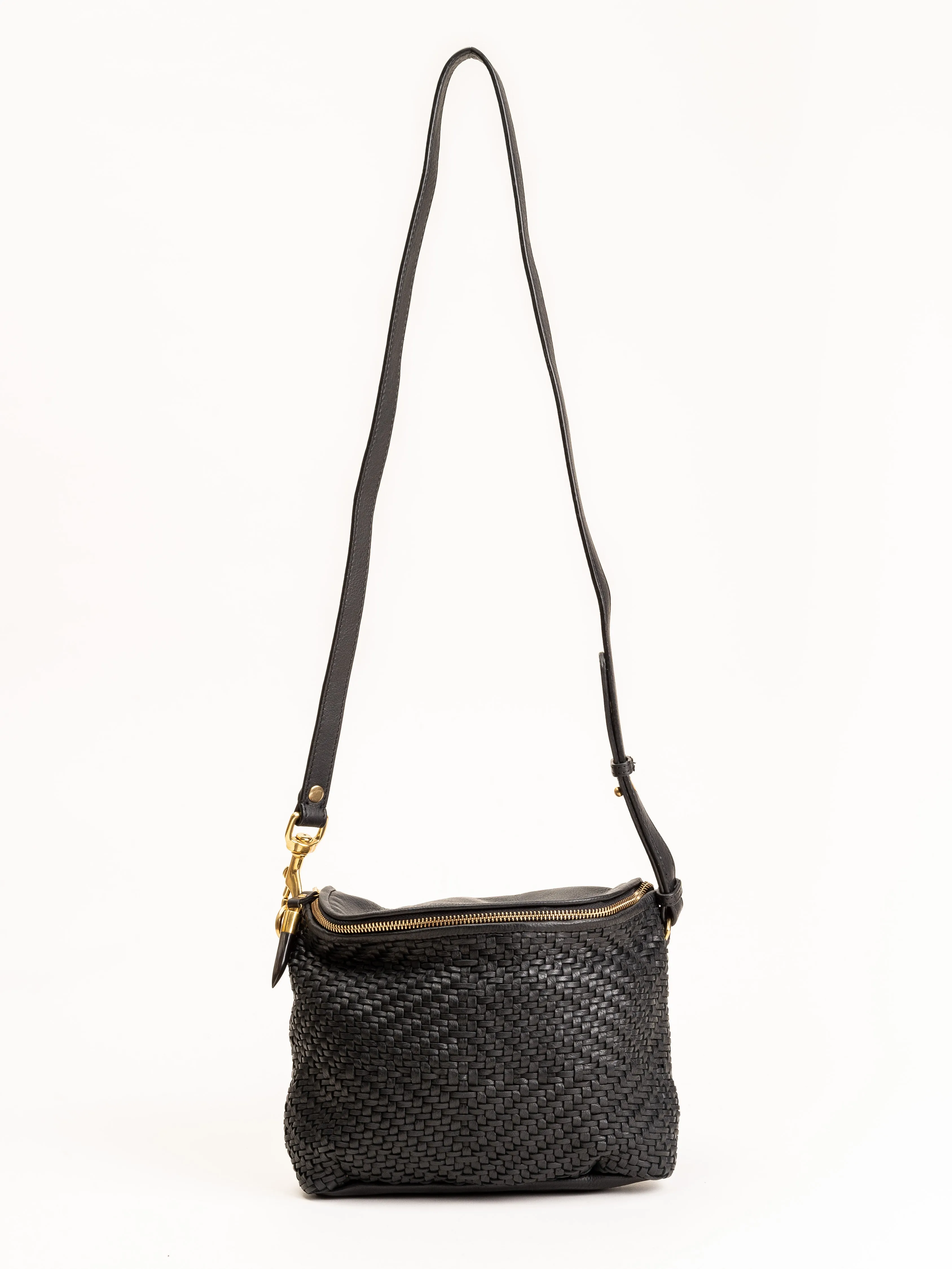 mini windbourne bag - black woven