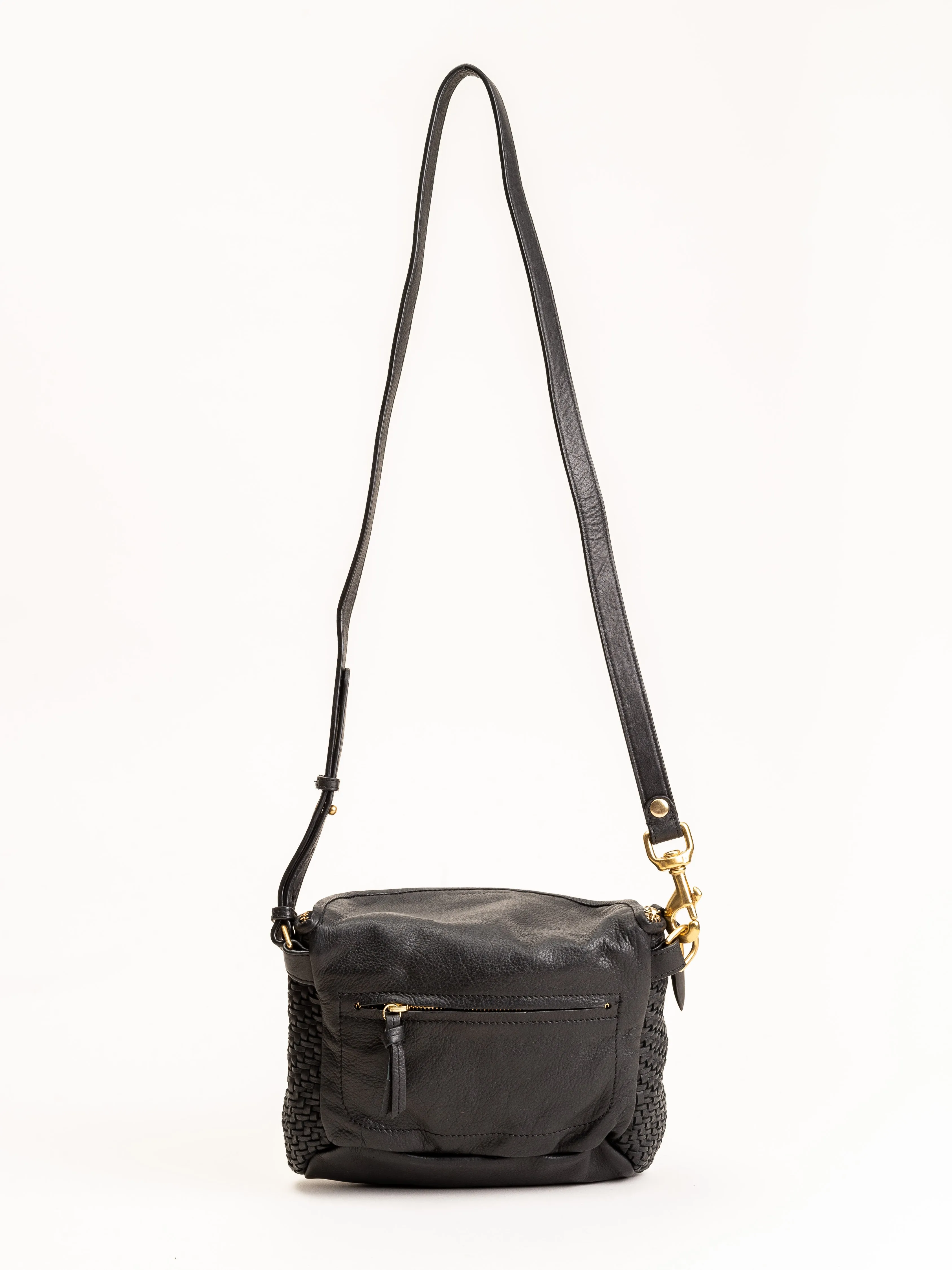 mini windbourne bag - black woven