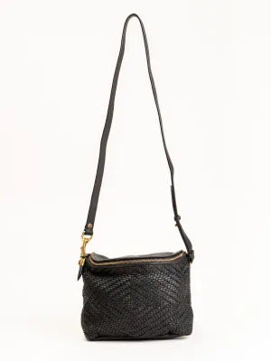 mini windbourne bag - black woven