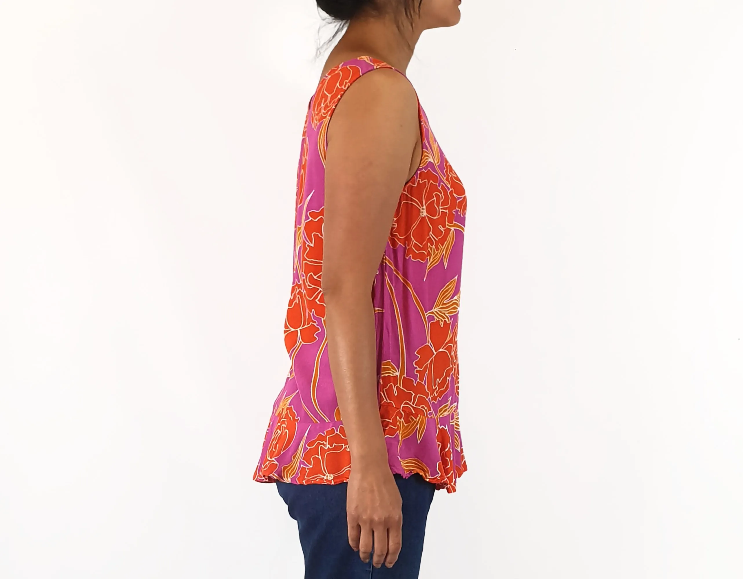 Mister Zimi pink and orange top size 10