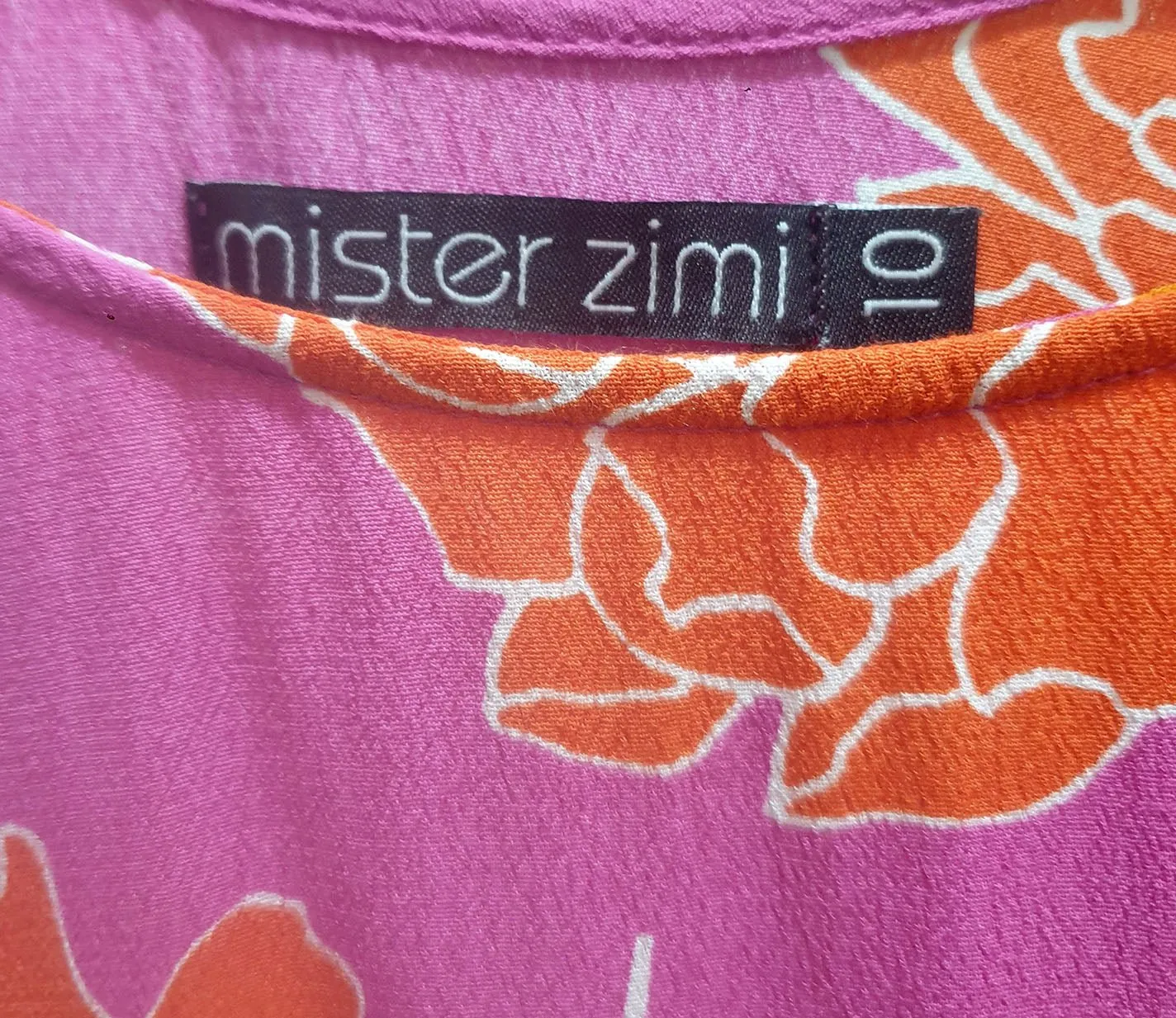 Mister Zimi pink and orange top size 10