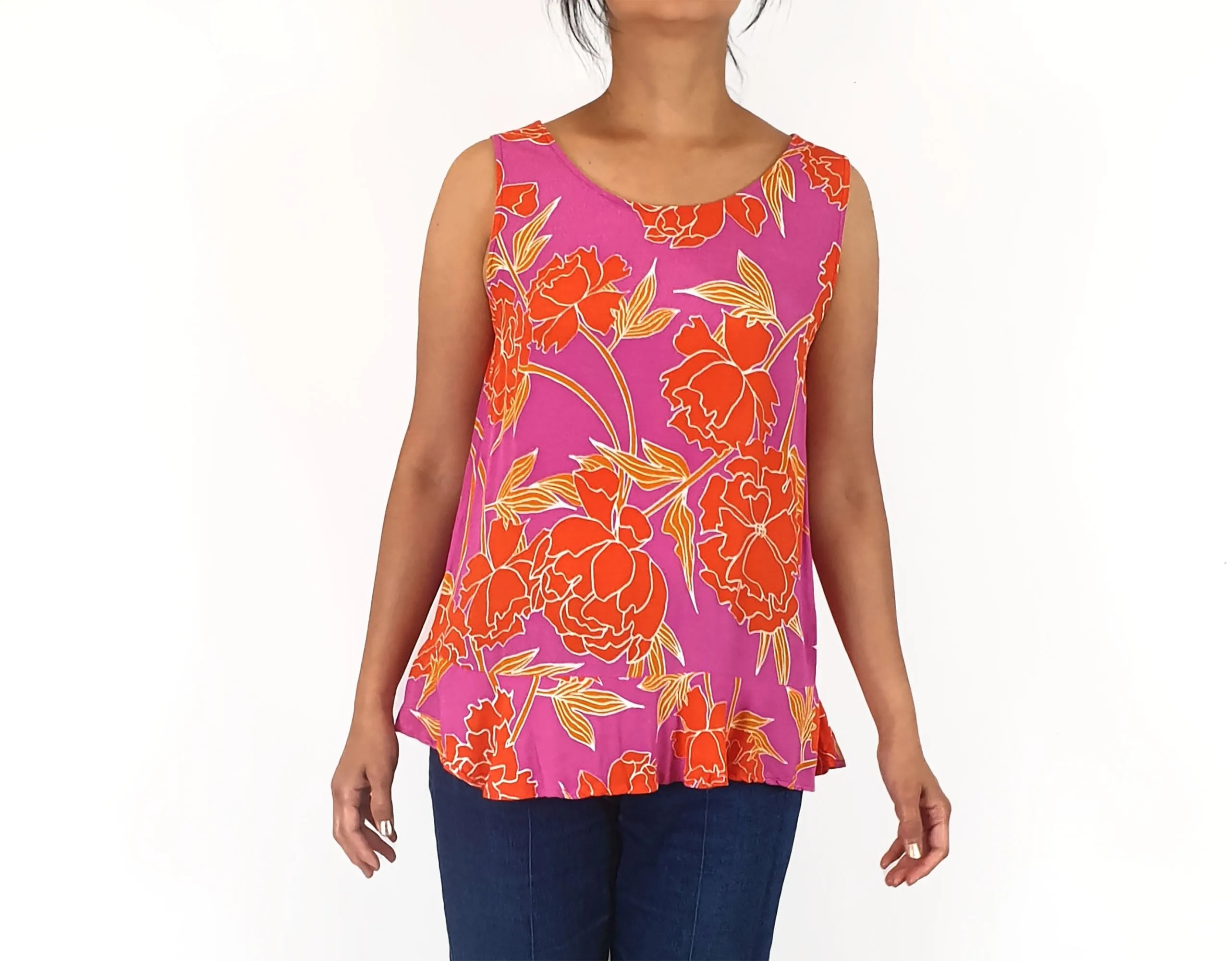 Mister Zimi pink and orange top size 10