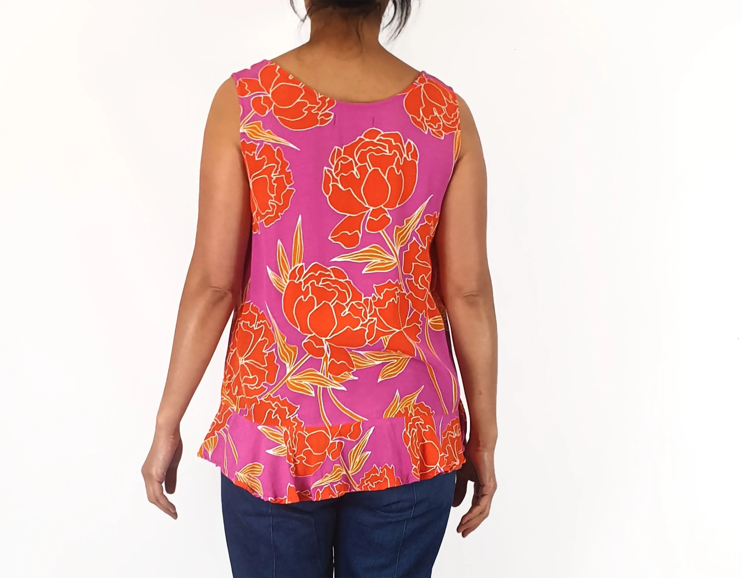Mister Zimi pink and orange top size 10