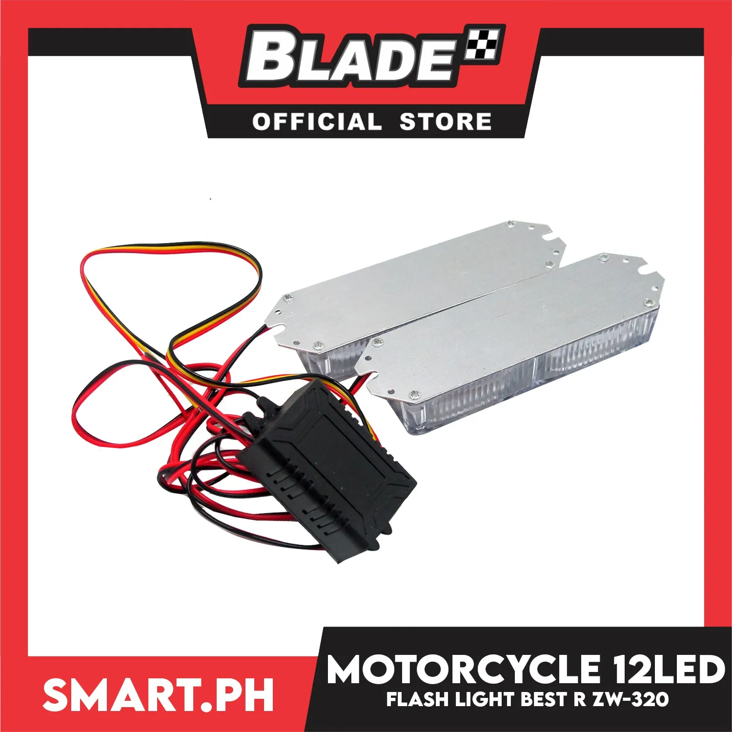 Motorcycle 12Led Opposite Flash Light ZW-320 (White)