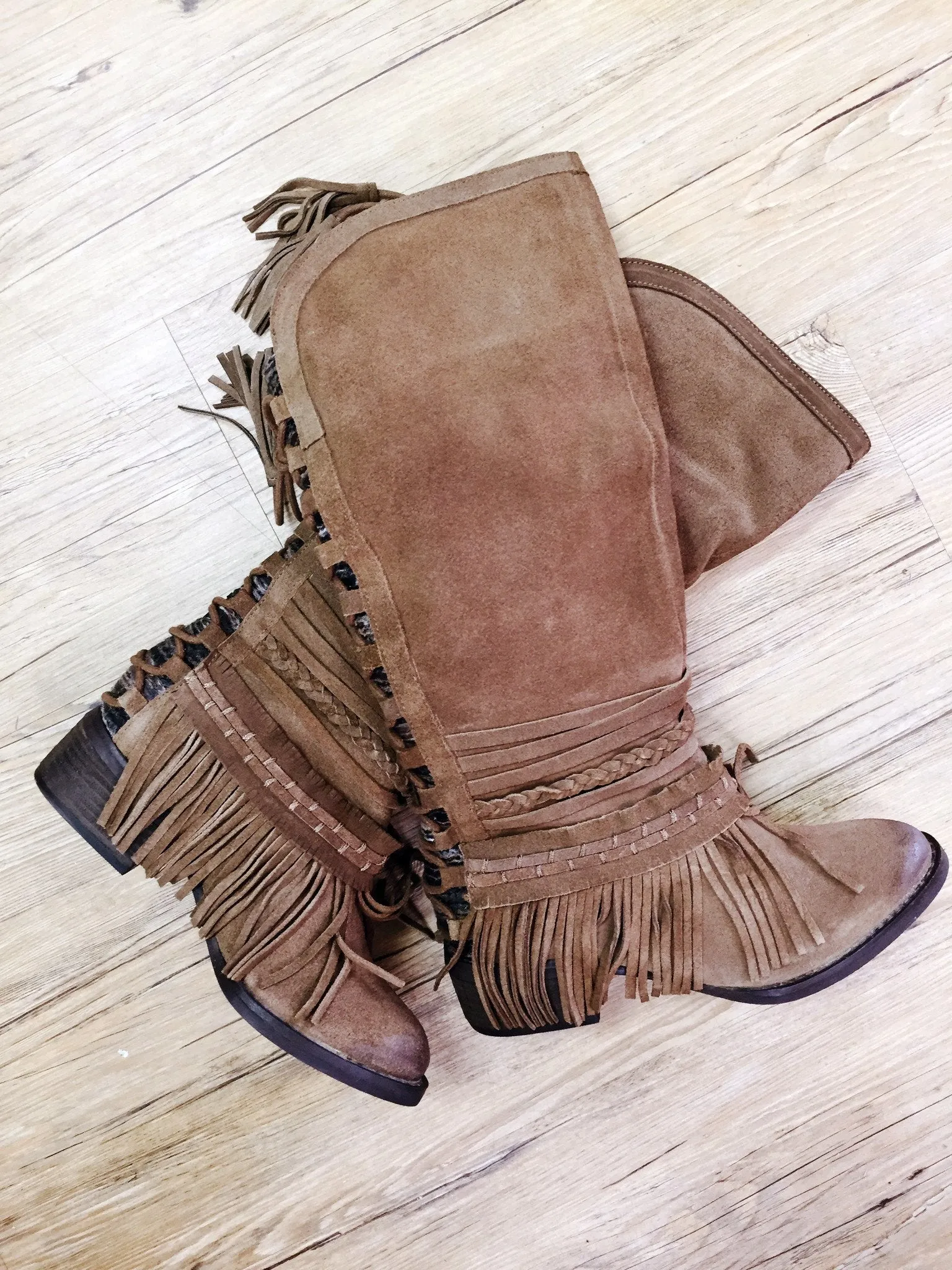 Naughty Monkey Zarape Boots ~ Tan