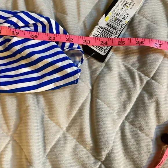 NWT Adrianna Adrianna Papell Size 14 Stripe Print Twist Dress