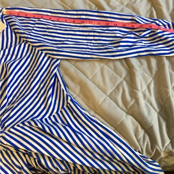 NWT Adrianna Adrianna Papell Size 14 Stripe Print Twist Dress