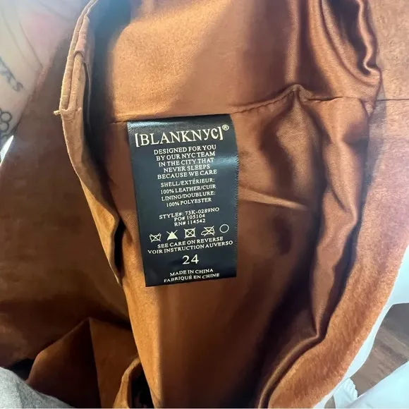 NWT Blank NYC El Dorado Leather Mini Skirt