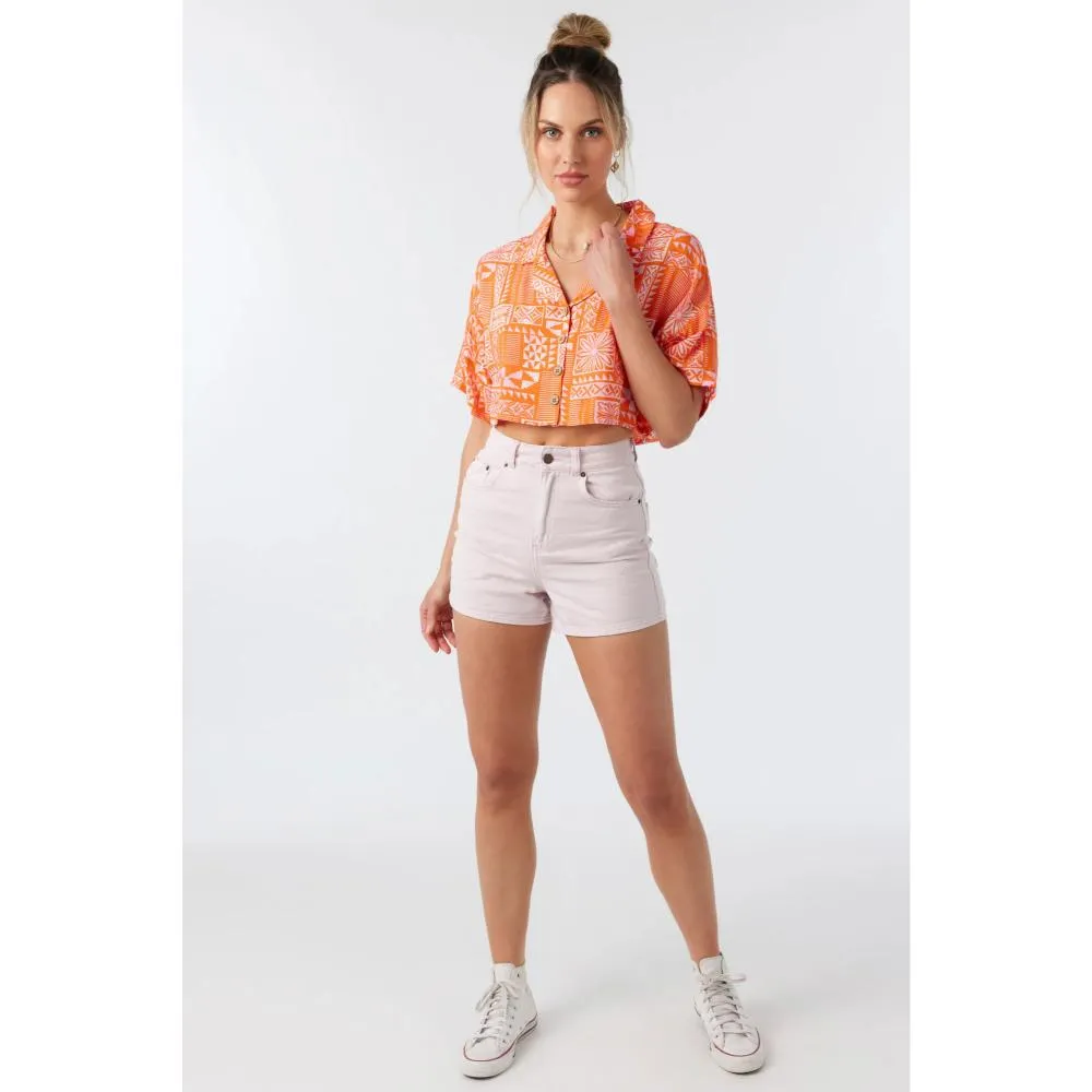 O'NEILL OPHELIA CROP WOVEN FIRECRACKER