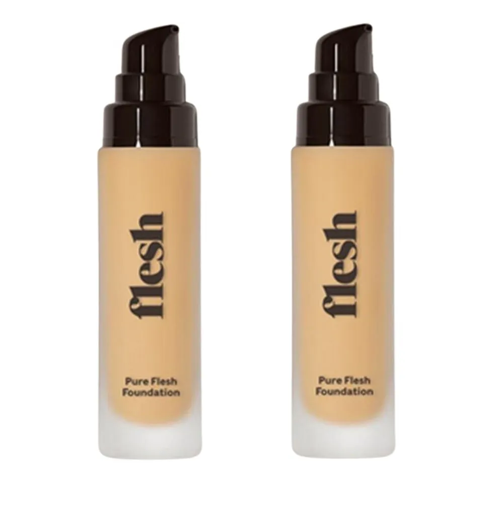 Pack of 2 flesh Pure Flesh Liquid Foundation, Sugar Warm Peach 04