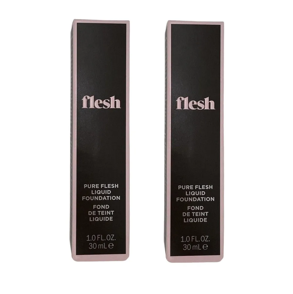 Pack of 2 flesh Pure Flesh Liquid Foundation, Sugar Warm Peach 04