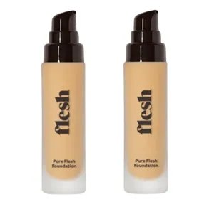 Pack of 2 flesh Pure Flesh Liquid Foundation, Sugar Warm Peach 04