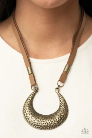 Paparazzi Majorly Moonstruck Necklace Brass