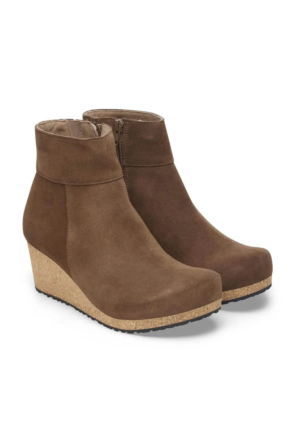 Papillio by Birkenstock Ebba Suede Booties for Women in Dark Tea | 1028399